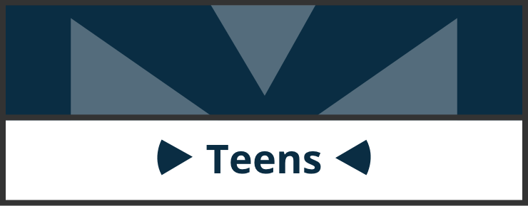 Teens landing page hover link