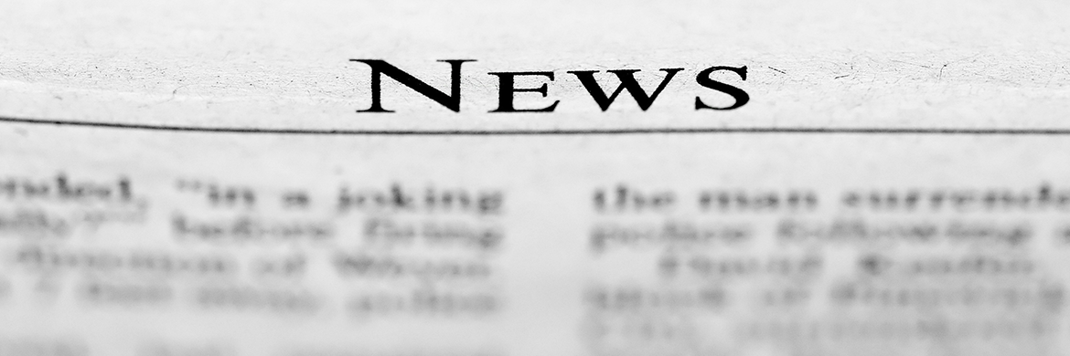 Newspaper header showing the front of a general newspaper with the word "News" at the top