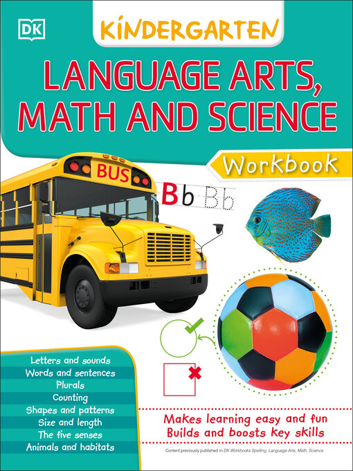 Cover of "Lanuage Arts, Math, and Science Workbook - Kindergarten"