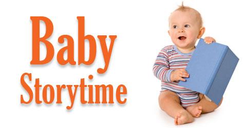 Baby holding a book - Baby Storytime
