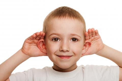 Boy listening. 