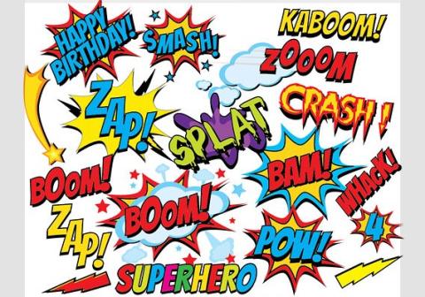 Comic book bubbles. 